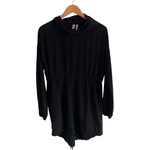 Zella Jackets & Blazers - Z by Zella Black Hooded Lightweight Zipper Jacket